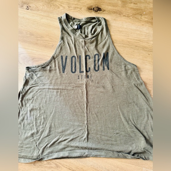 Vintage Volcom Stone Olive Muscle Tee - Picture 1 of 3